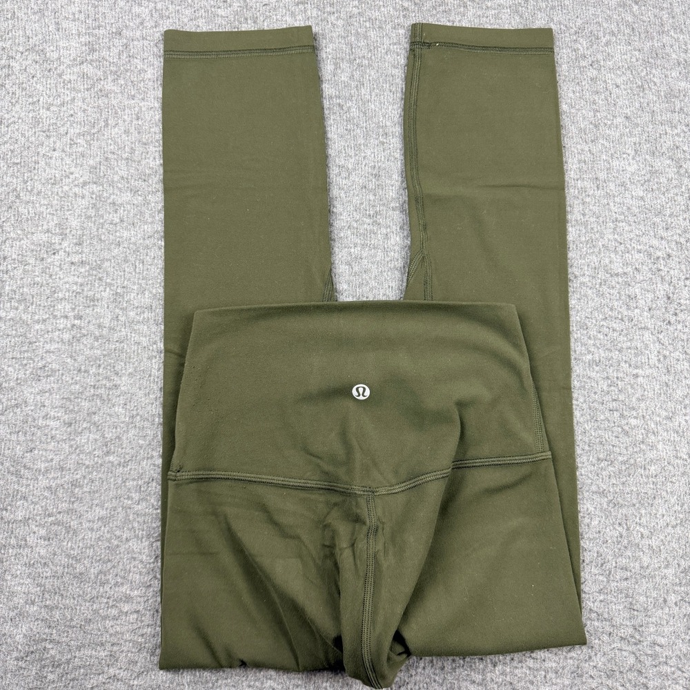 Lululemon Align High-Rise Pant‎ 25" Women's 2 Olive Green Yoga Leggings LW6ASBS